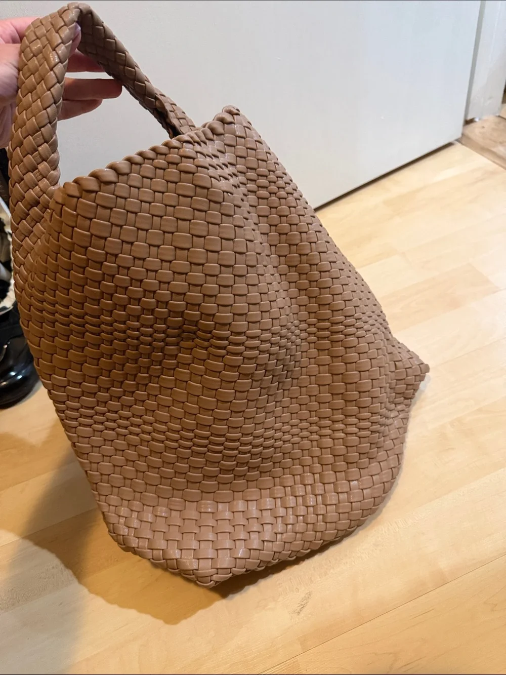 Brown Woven Tote Bag - Stylish Everyday Carry